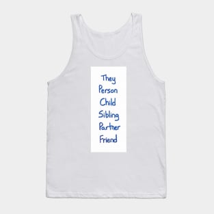 Gender-Neutral Titles (blue) Tank Top